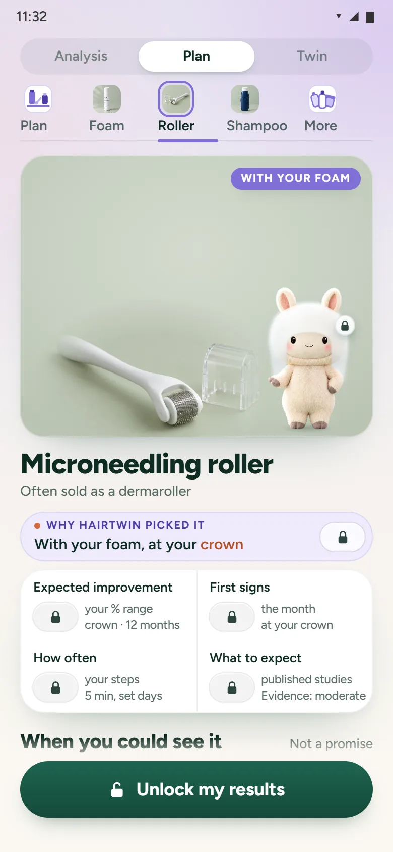 Plan page 3, Microneedling roller