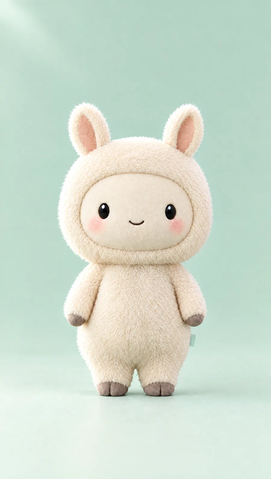 Pip, the approved neutral identity master: a cream plush twin